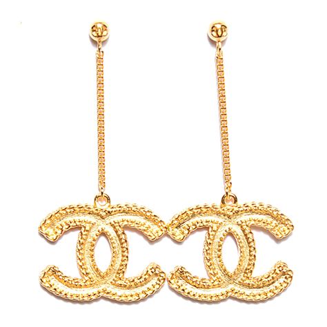 vintage chanel drop earrings|drop Chanel earrings fashion.